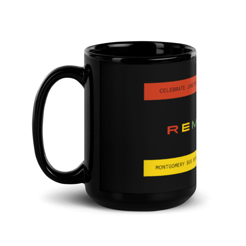Black in History - Design 1 Black Glossy Mug (15 oz)