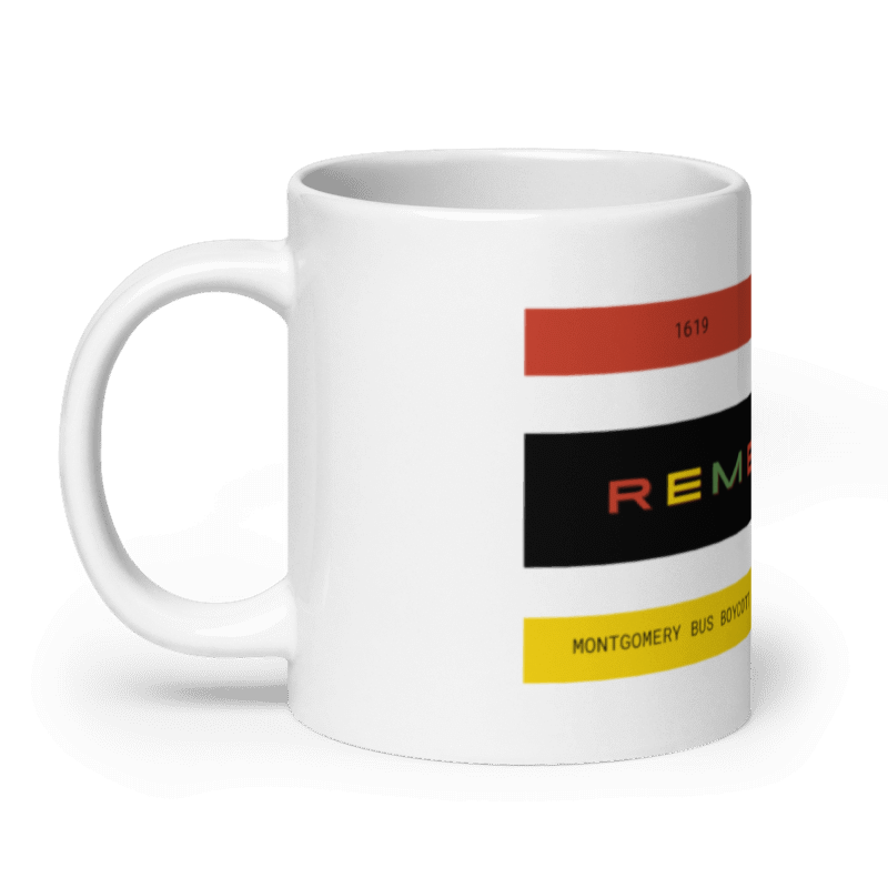 Black in History - Design 4 White glossy mug (20 oz)