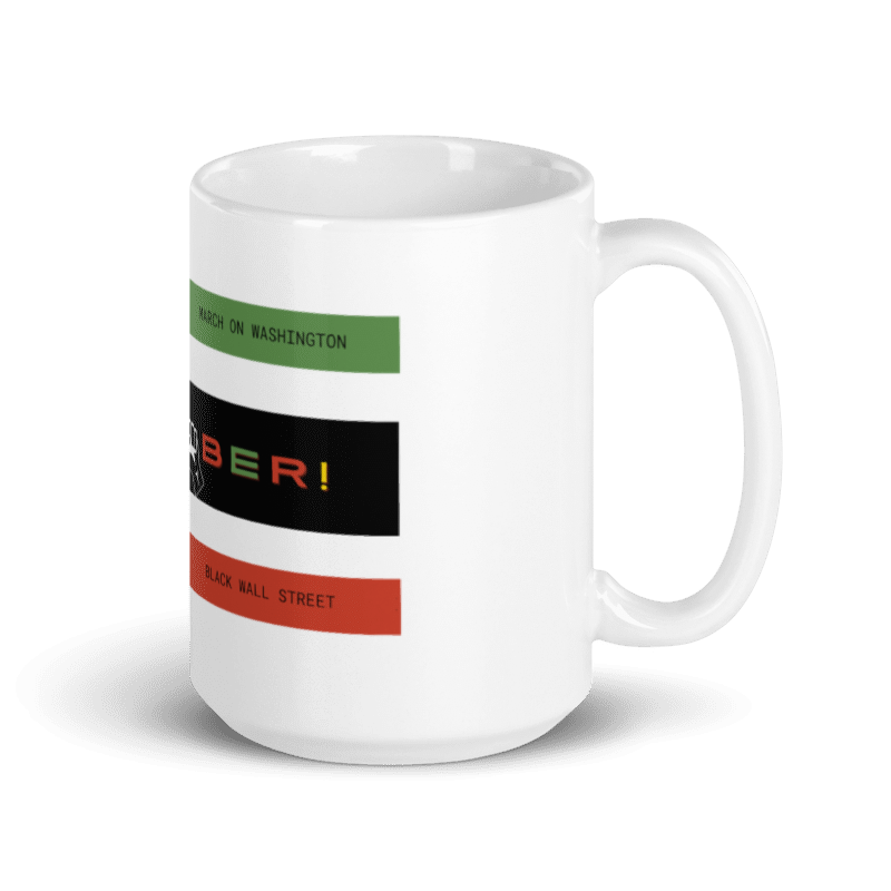 Black in History - Design 4 White glossy mug (15 oz)