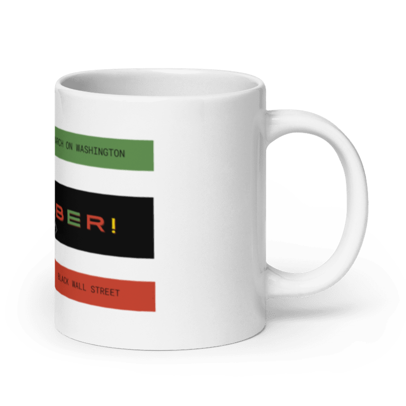 Black in History - Design 4 White glossy mug (20 oz)