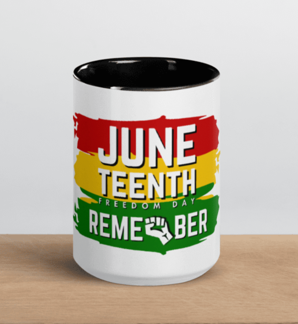 Remember Juneteenth Mug with Color Inside (15 oz)
