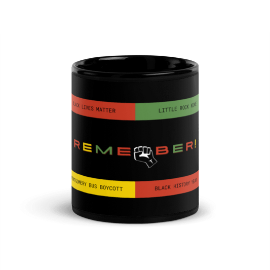 Black in History - Design 2 Black Glossy Mug (11 oz)