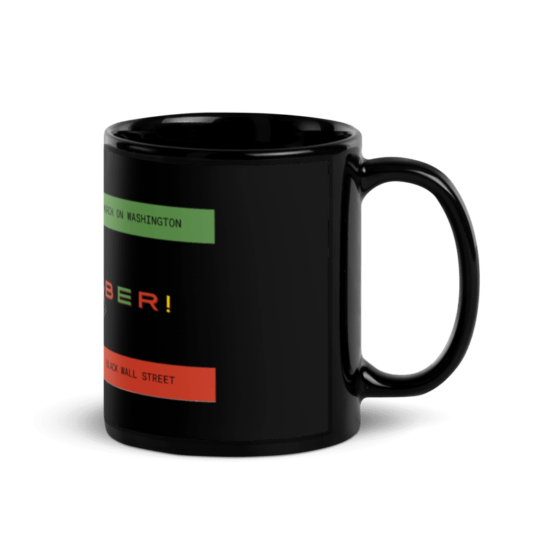 Black in History - Design 4 Black Glossy Mug (11 oz)